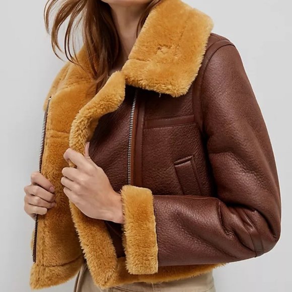 NWT Anthropologie Avec Les Filles Bexley Cropped Moto Jacket - Picture 1 of 10